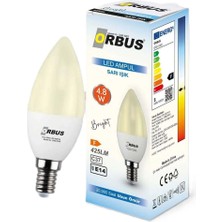 Orbus LED Mum Tipi Ampül Sarı 4.8W