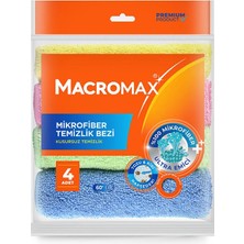 Pariles 4 Adet   Macromax Mikrofiber Temizlik Bezi 4 Lü