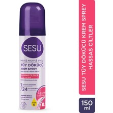 Sesu Tüy Dökücü Köpüklü 150 ml Hassas Ciltler İçin E Vitamini ile Nemlendirici Etki