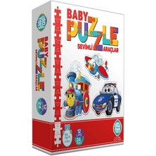 4 Adet Baby Puzzle Sevimli Araçlar