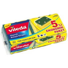 4 Adet Vileda Sünger 5'li Eko Oluklu Paket