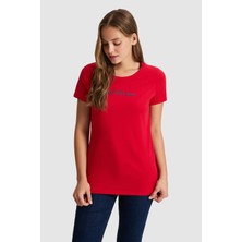 U.S. Polo Assn. Kadın Kırmızı Basic Tişört 50323450-VR030