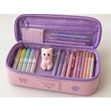 Winy Concept Sevimli Pembe Kedi Peluş Anahtarlık Kawaii Çanta Süsü ve Kalemlik Fermuar Aksesuarı Hediyelik