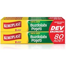 3 Adet  Koroplast Buzdolabı Poşeti Orta Dev Ekonomi 80'li