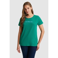 U.S. Polo Assn. Kadın Koyu Yeşil Basic Tişört 50323450-VR079