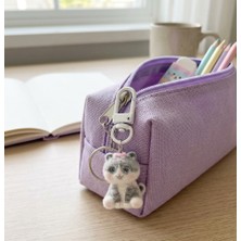 Winy Concept Sevimli Kedi Peluş Anahtarlık Kawaii Çanta Süsü ve Kalemlik Fermuar Aksesuarı Hediyelik