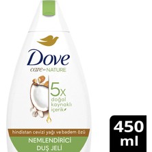 Dove Nemlendirici Duş Jeli Hindistan Cevizi Yağı ve Badem Sütü 450 ml Cildinizi Besler