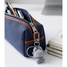 Winy Concept Sevimli Gri Stitch Peluş Anahtarlık Kawaii Çanta Süsü ve Kalemlik Aksesuarı Hediyelik