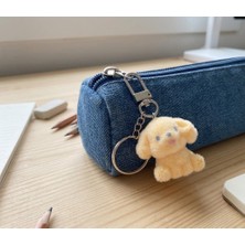 Winy Concept Sevimli Poodle Köpek Peluş Anahtarlık Kawaii Çanta Süsü ve Kalemlik Fermuar Aksesuarı Hediyelik