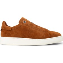 Deery Erkek Hakiki Süet Taba Renk Gizli Bağcıklı Sneaker - 04444MTBAE02