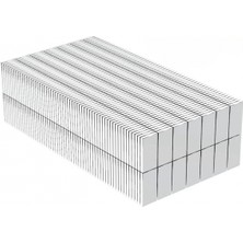 Marsilyan 100 Adet 15X10X1.5 mm Köşeli Neodyum Mıknatıs N35 Magnet Dayanıklı Nikel Kaplama