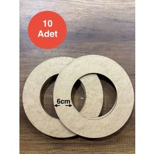 Karsan Mozaik 28X28CM Halka Ham Ahşap (10’lu) - Boyanabilir Ham Mdf