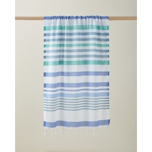 English Home Sunjoy Rejenere Çizgili Peştamal 80X150 cm Lacivert-Yeşil