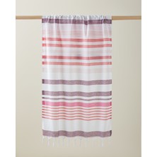 English Home Sunjoy Rejenere Çizgili Peştamal 80X150 cm Pembe-Mor
