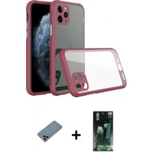 Pileli Store Pilelistore™ iPhone 11 Pro Max Kılıf Nova Asil Özel Seri - Şeffaf 360 Full Body Arka Koruyucu + Shine Kamera Lens Koruma Cam - Pe