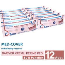 Med-Cover 50'li Bariyer Kremli Perine Pedi 12 Adet Hassas Ciltler için Koruma ve Nem Desteği