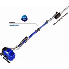 Hyundai Teleskopik Yüksek Dal Budama Testeresi 1.5 HP Benzinli Motor ve 34 cm Klavuz ile Etkili Kesim