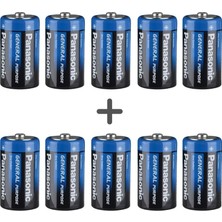 Panasonic 10'lu C Orta Boy Pil Paketi 1,5 V Yüksek Performanslı Tek Kullanımlık Piller