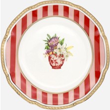 Lisa Minotti Puglia Kırmızı Porselen Pasta Tabağı 19 cm