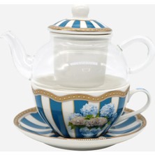Lisa Minotti Puglia Mavi Porselen Çay Fincan Seti 250 ml