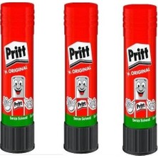 Pritt 11.gr Yapıştırıcı 3 Adet Kırmızı Renkli Hızlı Kuruyan Çocuklar İçin Güvenli Ürün