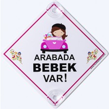 Butik Plaka Dikkat Arabada Bebek Var İkaz Levhası Pleksi Malzeme ile Güneş ve Suya Dayanıklı