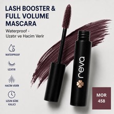 Reva Lash Booster & Full Volume Color Maskara Prune-Tam Hacim & Uzatan Renkli Maskara Mor 458