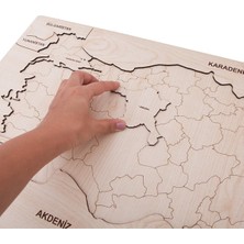 Aswood Eğitici Ahşap Puzzle 100 Parça Türkiye Haritası 3+ Yaş Zeka Geliştirici Oyun