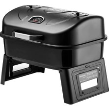 Guruss Go Grill Siyah Barbekü Mangal 51 cm Pişirme Alanı ve Termometreli Kapaklı Tasarım