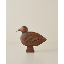 English Home Bird Ahşap Dekoratif Obje 17 cm Kahve