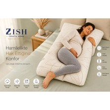 Zish Home Kapok Huggle 5 Bölge Destekli Alerji Karşıtı Yıkanabilir Yatak Kumaşlı Hamile Yastığı
