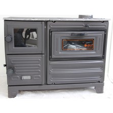 Eforısı Füme Lüks Döküm Kuzine 62 kg Ağırlığında Odun Yakıtlı Malzeme ile Şık Tasarım