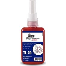 Ems Force TL-70 Sıvı Vida Civata Somun Sabitleyici 50 ml Yüksek Mukavemetli Metal Uygulama İçin
