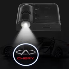 Stilix Garage Chery Araçları Kapı Altı LED Logo Mesafe Sensörlü Yeni Nesil 2 Adet