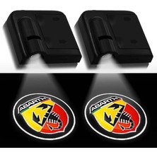 Stilix Garage Abarth Logolu Mesafe Sensörlü Yeni Nesi Araçları Kapı Altı LED L 2 Adet