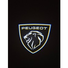 Stilix Garage Peugeot Yeni Logo Araçları Kapı Altı LED Logo Mesafe Sensörlü Yeni Nesil 2 Adet