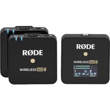 Rode Wireless Go II Yaka Mikrofon Siyah Renk Kablosuz Bağlantı Özelliği ile Kullanıma Uygun