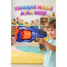 Farbu Oyuncak Yumuşak Dart Atan 31cm Döner ve Açılabilir Hazneli Çekme Kollu Yedek 20 Dartlı Aksiyon Oyuncağı
