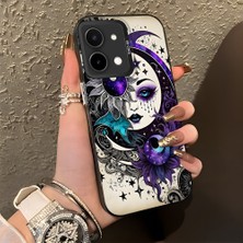 HONTINGA Vivo Y28 ile Uyumlu Kılıf Silikon Kenar Sert Arka Kamera Koruyucu Basitlik Anti Düşme Kamera Korumalı Ay ve Yıldız Desen Couple Telefon Kılıfı Kadın ve Erkek Için Uygundur K1-1376