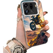 HONTINGA Oppo Find X9 Pro 5g ile Uyumlu Kılıf Silikon Kenar Sert Arka Kamera Koruyucu Basitlik Anti Düşme Kamera Korumalı Motosiklet Desen Couple Telefon Kılıfı Kadın ve Erkek Için Uygundur K1-1383