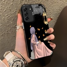 HONTINGA Samsung Galaxy S21 Fe ile Uyumlu Kılıf Silikon Kenar Sert Arka Kamera Koruyucu Basitlik Anti Düşme Kamera Korumalı Kız Desen Couple Telefon Kılıfı Kadın ve Erkek Için Uygundur K1-1385