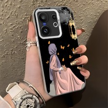 HONTINGA Vivo X200 Fe ile Uyumlu Kılıf Silikon Kenar Sert Arka Kamera Koruyucu Basitlik Anti Düşme Kamera Korumalı Kız Desen Couple Telefon Kılıfı Kadın ve Erkek Için Uygundur K1-1385