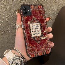 HONTINGA Samsung Galaxy A04E ile Uyumlu Kılıf Silikon Kenar Sert Arka Kamera Koruyucu Basitlik Anti Düşme Kamera Korumalı Arap Desen Couple Telefon Kılıfı Kadın ve Erkek Için Uygundur K1-1381