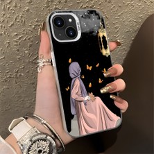 HONTINGA iPhone 13 Mini ile Uyumlu Kılıf Silikon Kenar Sert Arka Kamera Koruyucu Basitlik Anti Düşme Kamera Korumalı Kız Desen Couple Telefon Kılıfı Kadın ve Erkek Için Uygundur K1-1385