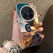 HONTINGA Vivo X200 Pro ile Uyumlu Kılıf Silikon Kenar Sert Arka Kamera Koruyucu Basitlik Anti Düşme Kamera Korumalı Motosiklet Desen Couple Telefon Kılıfı Kadın ve Erkek Için Uygundur K1-1383