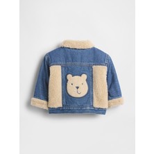 Gap Bebek Mavi Ultrasoft Denim & Sherpa Bear Ceket