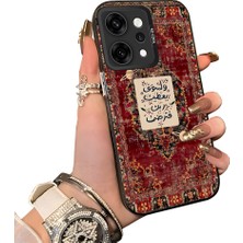 HONTINGA Oppo Reno 14 Pro 5g ile Uyumlu Kılıf Silikon Kenar Sert Arka Kamera Koruyucu Basitlik Anti Düşme Kamera Korumalı Arap Desen Couple Telefon Kılıfı Kadın ve Erkek Için Uygundur K1-1381