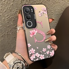 HONTINGA Vivo Y19S ile Uyumlu Kılıf Silikon Kenar Sert Arka Kamera Koruyucu Basitlik Anti Düşme Kamera Korumalı Çiçekli Desen Couple Telefon Kılıfı Kadın ve Erkek Için Uygundur K1-1382