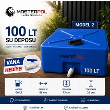 100 Lt Kare Mavi Su Deposu VANA HEDİYELİ Model 2 Tankı Bidonu Karavan