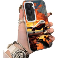 HONTINGA Vivo Y31 5g ile Uyumlu Kılıf Silikon Kenar Sert Arka Kamera Koruyucu Basitlik Anti Düşme Kamera Korumalı Uçak Desen Couple Telefon Kılıfı Kadın ve Erkek Için Uygundur K1-1377